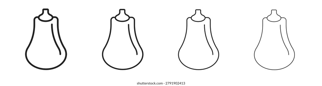 Butternut squash icon. stroke line concept