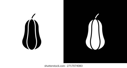 Butternut squash icons vector silhouette design. Vector flat graphic design illustration.