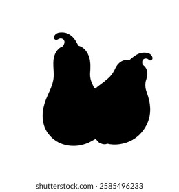 Butternut squash silhouette vector icon sign symbol illustration design.