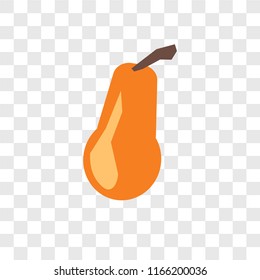 Butternut squash vector icon isolated on transparent background, Butternut squash logo concept