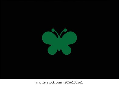 BUTTERYFLY  Basic and elegant minimal artistic design in initial based Icon logo-vector