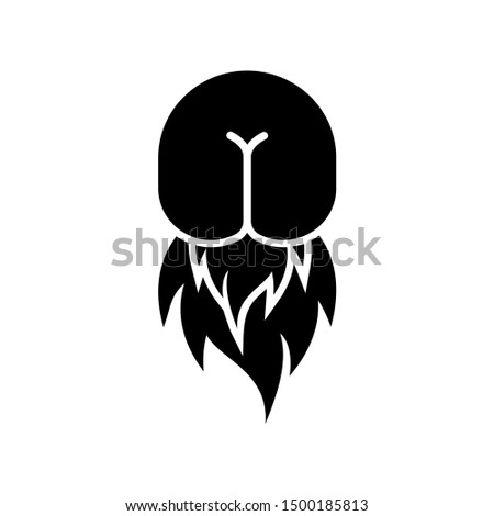 Butthurt sign. Ass on fire symbol. Butt Hurt icon. irritability emblem vector illustration