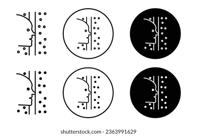 Butting In nose Icon. Poke your nose in everybody personal life and business symbol set. Butt in or meddle in nose in affairs of others vector line sign. Interrupt or interfere in talk logo.