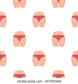 Buttocks icon in cartoon style isolated on white background. Part of body pattern stock vector illustration.