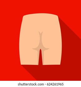 Buttocks icon in flat style isolated on white background. Part of body symbol stock vector illustration.