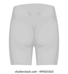 Buttocks icon in monochrome style isolated on white background. Part of body symbol stock vector illustration.