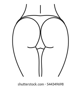 Buttocks icon. Outline illustration of buttocks vector icon for web