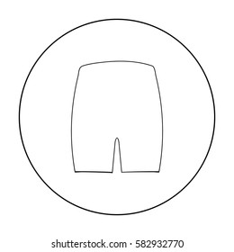 Buttocks icon in outline style isolated on white background. Part of body symbol stock vector illustration.