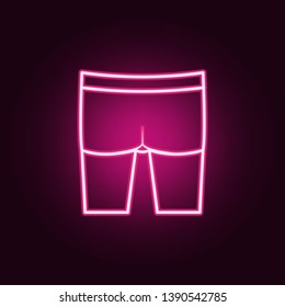 Buttocks neon icon. Elements of body parts set. Simple icon for websites, web design, mobile app, info graphics