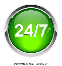 button 24 7 icon
