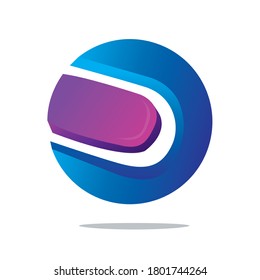 button 3D circle blue purple gradient 