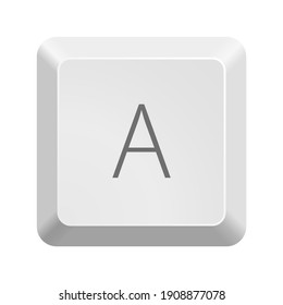 Button A. Icon Vector Illustration.