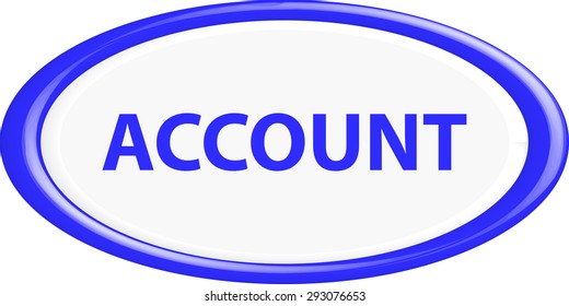  Button account . The round shape. 3D. Vector illustration.