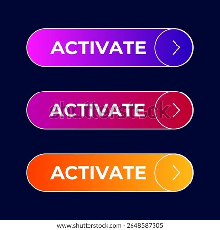 button Activate gradient set vector
Vector set gradient button