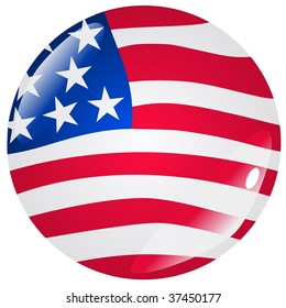 button American flag