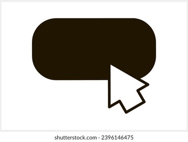 Button with arrow icon isolated Stencil shopping clipart Click Vector stock illustration EPS 10