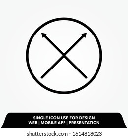 button arrow line icon design 