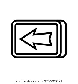 button arrow line icon vector. button arrow sign. isolated contour symbol black illustration