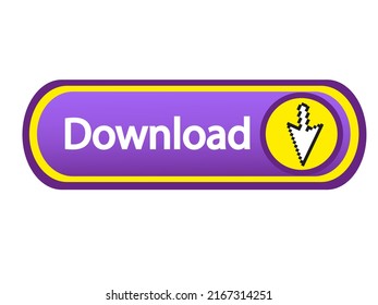 DOWNLOAD web button with Arrow. Vector illustration isolated on white background.
