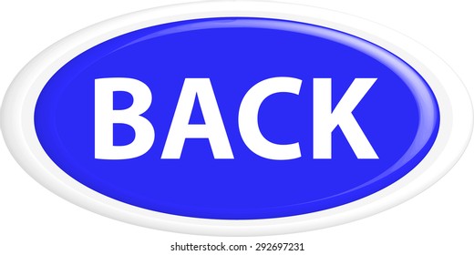 Button back . The round shape. 3D. Vector illustration.