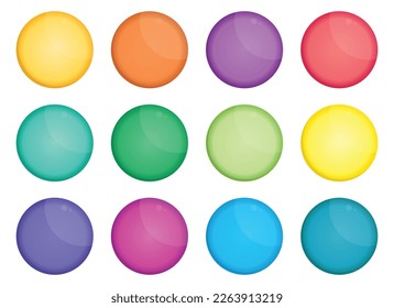 Pin de botón en ilustración vectorial de estilo realista aislado en blanco