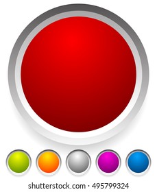 Button, badge shapes / backgrounds in several colors