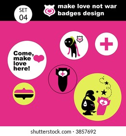 button badges design set4