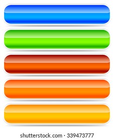 Button, banner backgrounds in several colors.