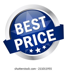 Button with banner BEST PRICE