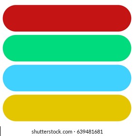 Button or banner elements. Colorful label, tag for your messages. Abstract rectangular button shape, button background series
