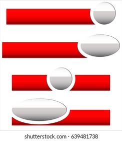 Button or banner elements. Colorful label, tag for your messages. Abstract rectangular button shape, button background series