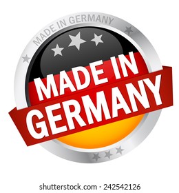 Button with Banner MADE IN GERMANY
