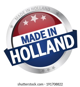 Button with Banner MADE IN HOLLAND