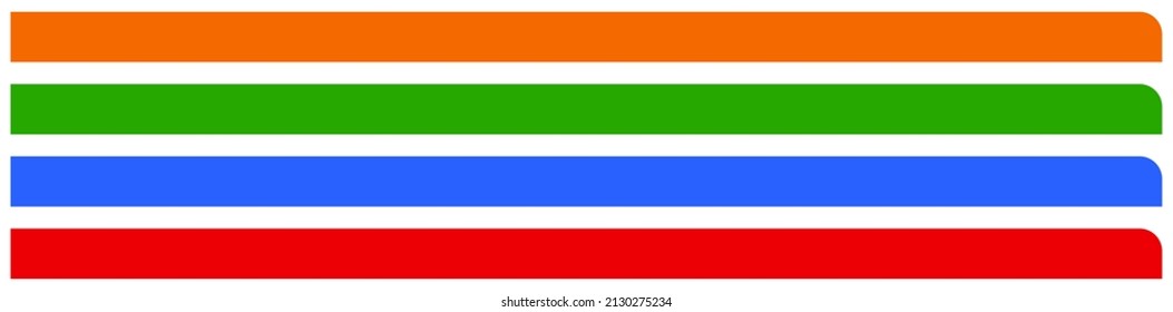 Button, banner and plaque design element shapes