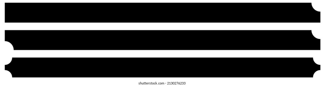 Button, banner and plaque design element shapes