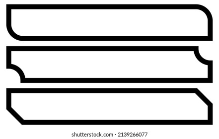 Button, banner and plaque design element shapes