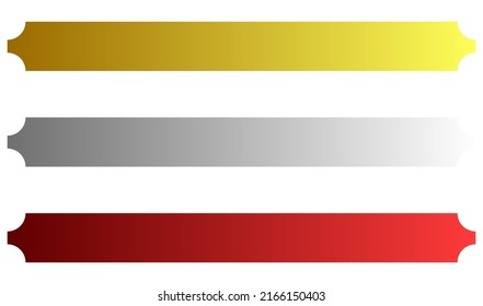 Button, banner and plaque design element shapes