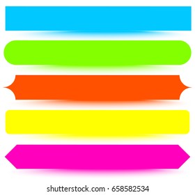 Button, banner shapes, backgrounds