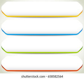 Button, banner shapes, backgrounds