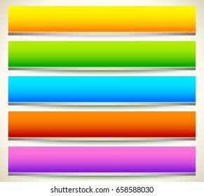 Button, banner shapes, backgrounds. Abstract tags, labels. Colorful rectangular shapes