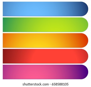 Button, banner shapes, backgrounds. Abstract tags, labels. Colorful rectangular shapes