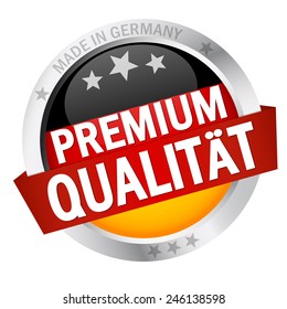Button with Banner and text premium quality (in german)