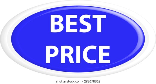 Button best price . The round shape. 3D. Vector illustration.