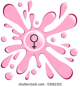Button blot "female sign" isolated on the white background vector eps10