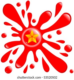 button blot star isolated on the white background vector eps10