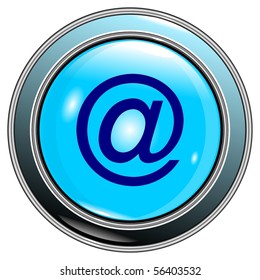 button blue "e-mail" on a white background vector eps10
