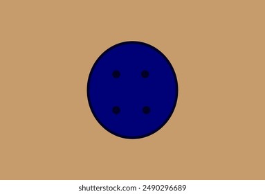 button blue on a light brown background,