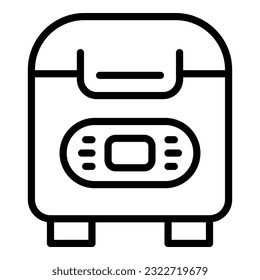 Button bread maker icon outline vector. Kitchen machine. Food control