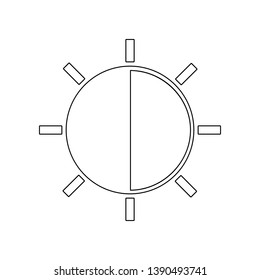 button brightness icon. Element of web for mobile concept and web apps icon. Outline, thin line icon for website design and development, app development