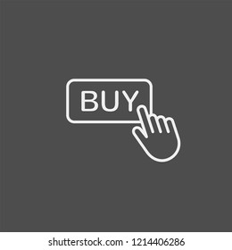 Button buy flat vector icon. Buy now flat vector icon